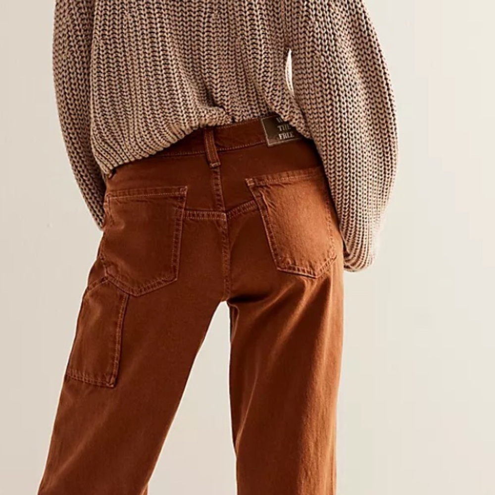 Tinsley Baggy High-Rise 
Flocked Jeans
We The Free
NWT
- Twilight Blue or Brown - Picture 15 of 15